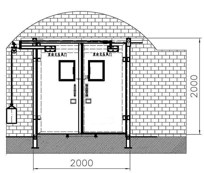 巷道用防逆風(fēng)無壓平衡風(fēng)門